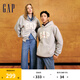 Gap女裝碳素軟磨抓絨字母logo連帽衛(wèi)衣外套641221 淺灰 160/80A(S) 亞洲尺碼