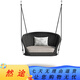 弗羅瑞絲 陽(yáng)臺(tái)懸掛網(wǎng)紅吊籃雙人戶外秋千搖椅庭院別墅藤編吊椅設(shè)計(jì)師家用 單人懸掛吊籃[深灰色]