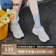 斯凱奇（Skechers）小白熊女鞋夏季厚底百搭老爹鞋透氣熊貓鞋休閑運(yùn)動(dòng)鞋99999863