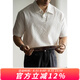 牧唯美式速干簡約泡泡紗短袖polo衫男士2025春夏寬松休閑高級翻領體恤 白色 XL [建議130-145斤]