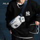 美職棒（MLB）官網(wǎng) 包包腰包運(yùn)動(dòng)運(yùn)動(dòng)男女新款斜挎包生日禮物 紐約洋基隊(duì)/奶油色 F