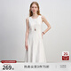 自巧【悅己小白裙】小個子斜裁白色連衣裙女夏2025夏新款無袖裙子 雅白色 M （4碼）