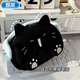 弗煙2024新款耳機貓咪筆袋可愛(ài)大容量helloKitty貓透明痛包文具盒桌面 藍耳機黑貓筆袋