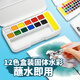 掌握（GRASP）12色固體水彩顏料兒童美術(shù)繪畫(huà)水彩水粉美術(shù)專(zhuān)業(yè)工具初學(xué)者手繪畫(huà)顏料出游創(chuàng  )作戶(hù)外寫(xiě)生必備
