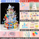 ONEVAN小紅書(shū)同款生日道具儀式感零食蛋糕diy材料插件兒童模型泡沫擺件 澳特兄弟套餐（含年齡牌） 【29%】8寸三層胚+底托（4米絲帶）