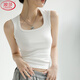 浪莎辣妹吊帶背心女新款工字內搭寬肩帶遮副乳修身打底外穿無(wú)袖上衣