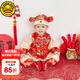 G.DUCKKIDS周歲禮服男寶寶抓周衣服秋冬季中式唐裝嬰兒百天生日喜慶拜年漢服 大龍紅色春秋款 73 尺碼建議3-6個月12-16斤