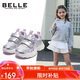 百麗（BeLLE）童鞋兒童運動鞋秋季休閑鞋老爹鞋女童中大童跑步鞋 紫色28