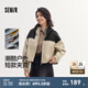 森馬（Semir）防護外套|外套女短款連帽oversize秋季潮酷拼色三防夾克戶外 卡黑色調(diào)00459 M