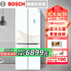 博世KMF46S20TI冰箱452L零度保鮮風(fēng)冷無霜變頻玻璃十字門獨(dú)立雙循環(huán) KMF46S20TI[白色+流紋]