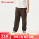 坦博爾2025年新款戶外休閑褲男寬松直筒束腳長褲工裝褲TA5263067A 栗殼棕 S (165)