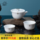 陶溪川陶瓷戶外旅行茶具套裝景德鎮(zhèn)便攜式露營快客杯手抓壺個人專用禮物 福祿壽喜-旅行茶具套裝