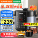 蘇泊爾（SUPOR）電壓力鍋5升大容量家用電高壓鍋雙膽高壓電飯鍋煮飯多功能電飯煲智能預(yù)約開(kāi)蓋收汁大功率 精鐵銅晶內(nèi)膽【熱銷(xiāo)榜單】 5L