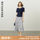 顏域2025夏季新款波點(diǎn)半身裙女法式復(fù)古A字高腰顯瘦過膝中長(zhǎng)裙子 藍(lán)波點(diǎn) XL
