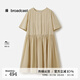 播優(yōu)雅輕奢連衣裙女25夏季新款褶皺圓領(lǐng)氣質(zhì)連衣裙DDS2LD5909 O10若米 M