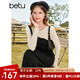 百圖betu女裝秋季新款連衣裙收腰鏤空拼色針織赫本連衣裙2309T86 黑色 XS