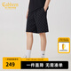 卡賓（CABBEEN）【老花滿印】重磅休閑短褲男2024夏新款寬松運(yùn)動褲潮流五分褲 煤黑色01 L (175) 50/175