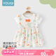 優(yōu)奇女寶寶洋氣連衣裙夏季薄款嬰兒衣服柔軟可愛公主裙女童甜美裙子夏 萌兔花園 80cm
