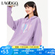lagogo甜美顯白紫色連帽衛(wèi)衣女拉谷谷春秋季新款時尚百搭寬松上衣 紫色(Q1) S 155/36