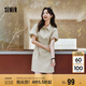 森馬（Semir）連衣裙女翻領(lǐng)燈籠袖休閑風(fēng)2025夏季防曬收腰短裙戶(hù)外109325114027