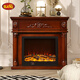 喜之焰 定制1.2/1.5米歐式壁爐裝飾柜美式實(shí)木壁爐架壁爐玄關(guān)電子壁爐芯 深色+裝飾爐芯 長(cháng)1600*厚330*高1200mm
