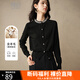 晚白【專享】釘珠羊毛針織衫女洋氣時(shí)尚設(shè)計(jì)感簡(jiǎn)約氣質(zhì)百搭毛衣上衣 黑色 M