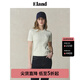 ELAND衣戀針織T恤女甜美絞花小圓領修身顯瘦短袖上衣2025夏季新款 象牙白/白色(39)Ivory S /160