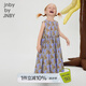 jnby by JNBY江南布衣童裝無袖連衣裙夏可愛圖案休閑中長款裙子女童1N5G12350 599紫色系多彩混雜色 100 cm