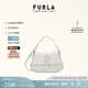 芙拉（FURLA）【七夕禮物】【明星同款】FURLA芙拉FLOW牛皮迷你女士手提斜挎包 棉花糖白