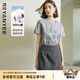 顏域灰色短袖T恤女2025夏季新款純棉圓領(lǐng)顯瘦高級(jí)感獨(dú)特氣質(zhì)上衣 灰色 M