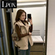 LPOX馬甲女寬松顯瘦羊羔毛馬夾外套2025秋冬季新款百搭時(shí)尚馬甲女 卡其色 M 建議95-105斤