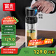 富光雙層玻璃杯 車載一鍵開蓋泡茶杯高硼硅茶水分離水杯子男士300ml
