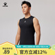KELME /卡爾美無袖緊身衣男足球彈力背心夏季跑步透氣排汗訓(xùn)練健身衣 黑色 3XL 190