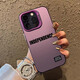 筱旺適用iPhone16Promax手機(jī)殼歐美潮牌英文蘋(píng)果15Pro小眾ins韓風(fēng)14plus磨砂16手感防手汗13全包防摔12 深紫色【潮牌英文IU791】磨砂手感 不沾指紋 iPhone 11