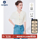 Navigare意大利小帆船女士翻領(lǐng)中袖針織衫修身開衫2324524503 白 M 