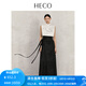 HECO任敏明星同款【竹隱】新中式國風重工改良竹馬面裙春夏通勤半身裙 黑色 M