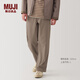 無印良品（MUJI） 男式 彈力 針織 工裝褲 男士長褲子 25年春季 男裝 AE0ZOA5S 深咖啡色 S (165/72A)