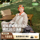 波司登2025新款沖鋒衣鵝絨服女短款三合一防風防水保暖外套B250331302 初雪白/砂巖啡|8F10/7C42|8F1A XS 155/80A