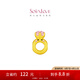 周大福SOINLOVE寶藏女孩微笑玫瑰花情書BB戒黃金轉(zhuǎn)運(yùn)珠配繩可選 VR1718 示愛BB戒