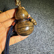 金絲楠木精品龍頭葫蘆福祿木雕車掛飾創(chuàng)意天然材質(zhì)原木擺件手把件 F26（一物一拍）7.8cm