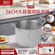 華炊（HUACHUI） 純鈦湯鍋家用熬湯鍋燃?xì)庠钸m用無(wú)涂層不粘鍋煮粥鍋加厚鈦湯鍋 純鈦湯鍋 26cm