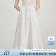 范思藍恩高腰法式通勤氣質(zhì)A字小白裙子女2025夏新款半身裙2197 白色 M
