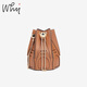 why女包斜挎包女包水桶包精致迷你鏈條包手機包送女友 焦糖