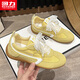 回力女鞋2026春季阿甘鞋平底百搭休閑鞋子女潮流學(xué)生女鞋 黃白色 38