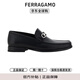 菲拉格慕（Ferragamo）夏季透氣真皮男士經(jīng)典扣式商務(wù)牛皮皮鞋低跟 02A881686084 保稅倉 黑色 43 =9