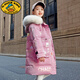 G.DUCKKIDS兒童羽絨服女童中長款洋氣10中大童12免洗加厚白鴨絨寶寶外套冬裝 粉色 130cm穿身高125-135