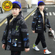 G.DUCKKIDS童裝男童冬裝外套2024新款中大童加絨加厚派克服秋冬季男孩棉衣 8002藍色 160 建議身高150-160年齡12-14歲