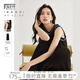 對(duì)白優(yōu)雅小香風(fēng)針織連衣裙女夏2025新款高級(jí)感通勤顯瘦無(wú)袖小黑裙 靜謐黑 XL
