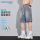 真維斯（JEANSWEST）短褲男2025夏季美式男士牛仔短褲休閑短褲懷舊藍XL
