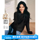 晚白【專享】100%羊毛寬松顯瘦毛衣女冬款時尚高級感洋氣針織打底衫 黑色 L